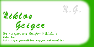 miklos geiger business card